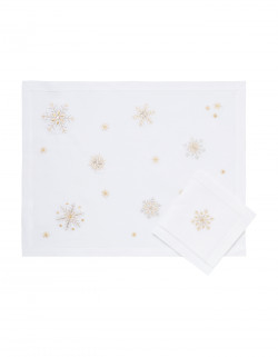 "Cristaux" (crystals) place mat and napkin