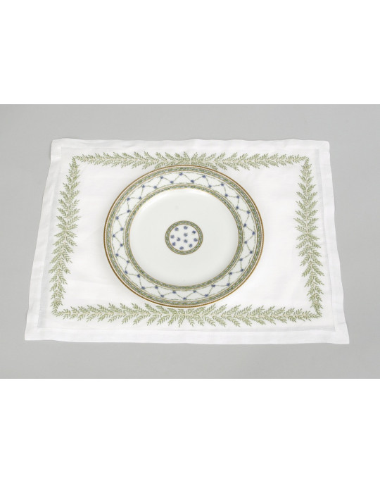 FOUGERE DIRECTOIRE placemats and "Allée du Roi" plate (RAYNAUD)