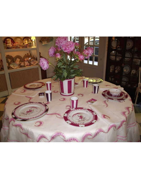 WAVES tablecloth and limoges porcelaines (Marie Daage)