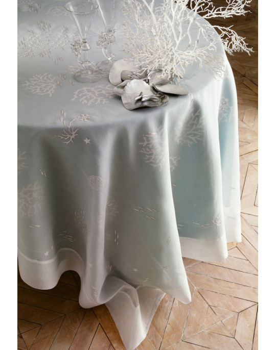 LAGOON + CORAL tablecloth