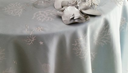 LAGOON + CORAL tablecloth