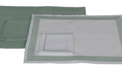 AMBASSADE place mats - green, white-green