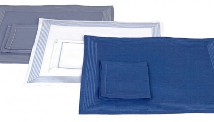 AMBASSADE place mats - grey blue, white-blue, royal blue