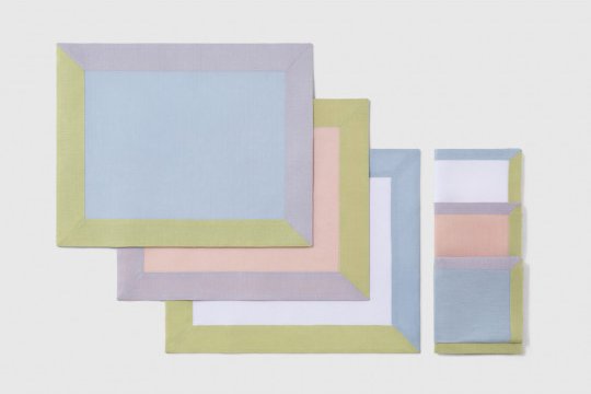 DOUBLE JEU placemats (pastel linens)
