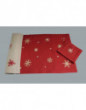 CRISTAUX placemats - red-silver and gold, beige-red and gold  (exists in tablecloth)