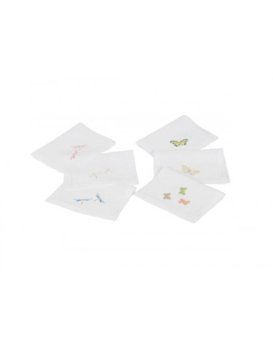 Serviettes cocktail LIBELLULES ET PAPILLONS