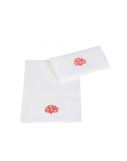 CORAUX (coral) cocktail napkins