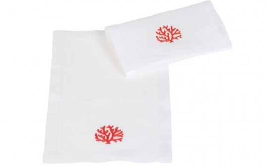 CORAUX (coral) cocktail napkins