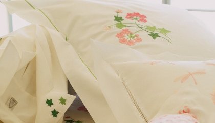 GERANIUM AND LIBELLULES (dragonflies) Bed set