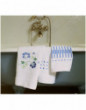 GERANIUM, CARRE MAGIQUE, MADEMOISELLE H embroidered bath towels