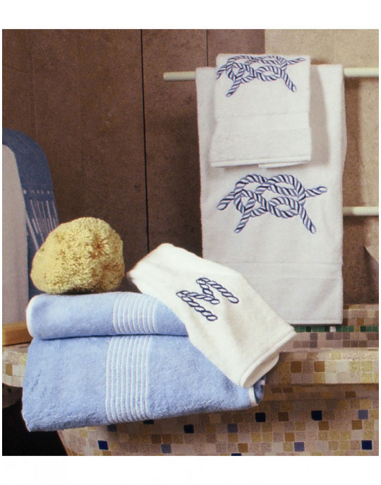 AMBASSADE, MONOGRAMS, CORDAGE embroidered bath towels