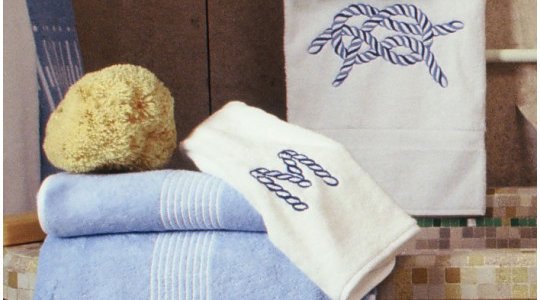 AMBASSADE, MONOGRAMS, CORDAGE embroidered bath towels