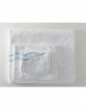 ALIZES embroidered bath towels (white - turquoise)