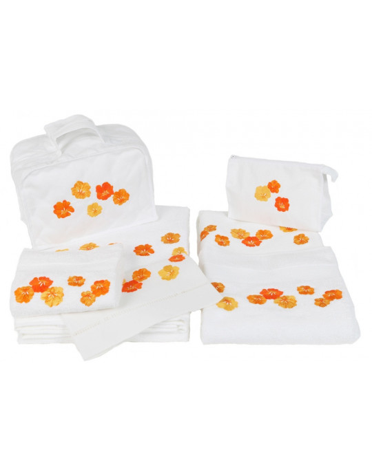 CAPUCINES embroidered bath towels