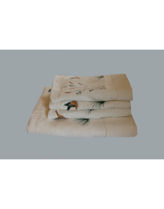 CANARDS (ducks) embroidered bath towels