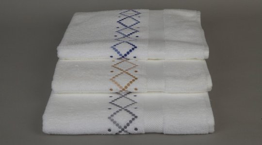 VIA APPIA embroidered bath towels