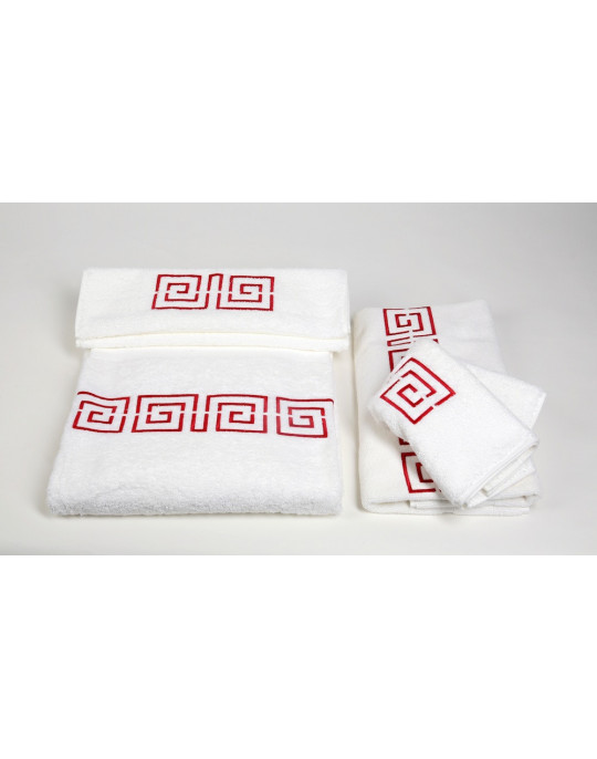 OMEGA embroidered bath towels