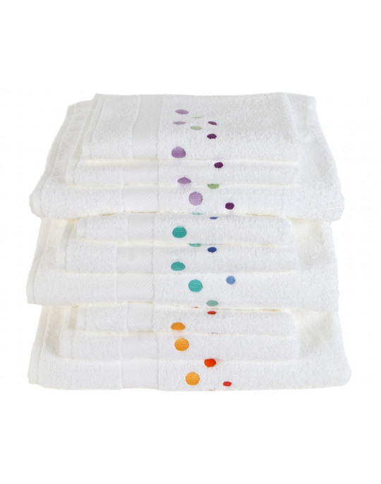 BUBBLES embroidered bath towels