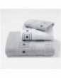 PRISME embroidered bath towels (white - grey/ grey- grey)