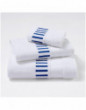 MADAME embroidered bath towels (white - blue)