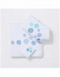 BULLES embroidered bath towels (white - blue / white - turquoise) )