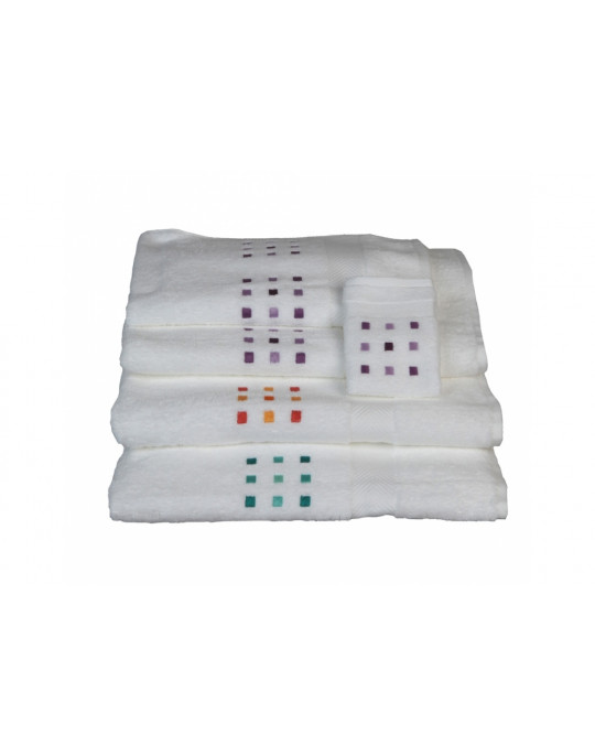 CARRE MAGIQUE (magic squares) embroidered bath towels