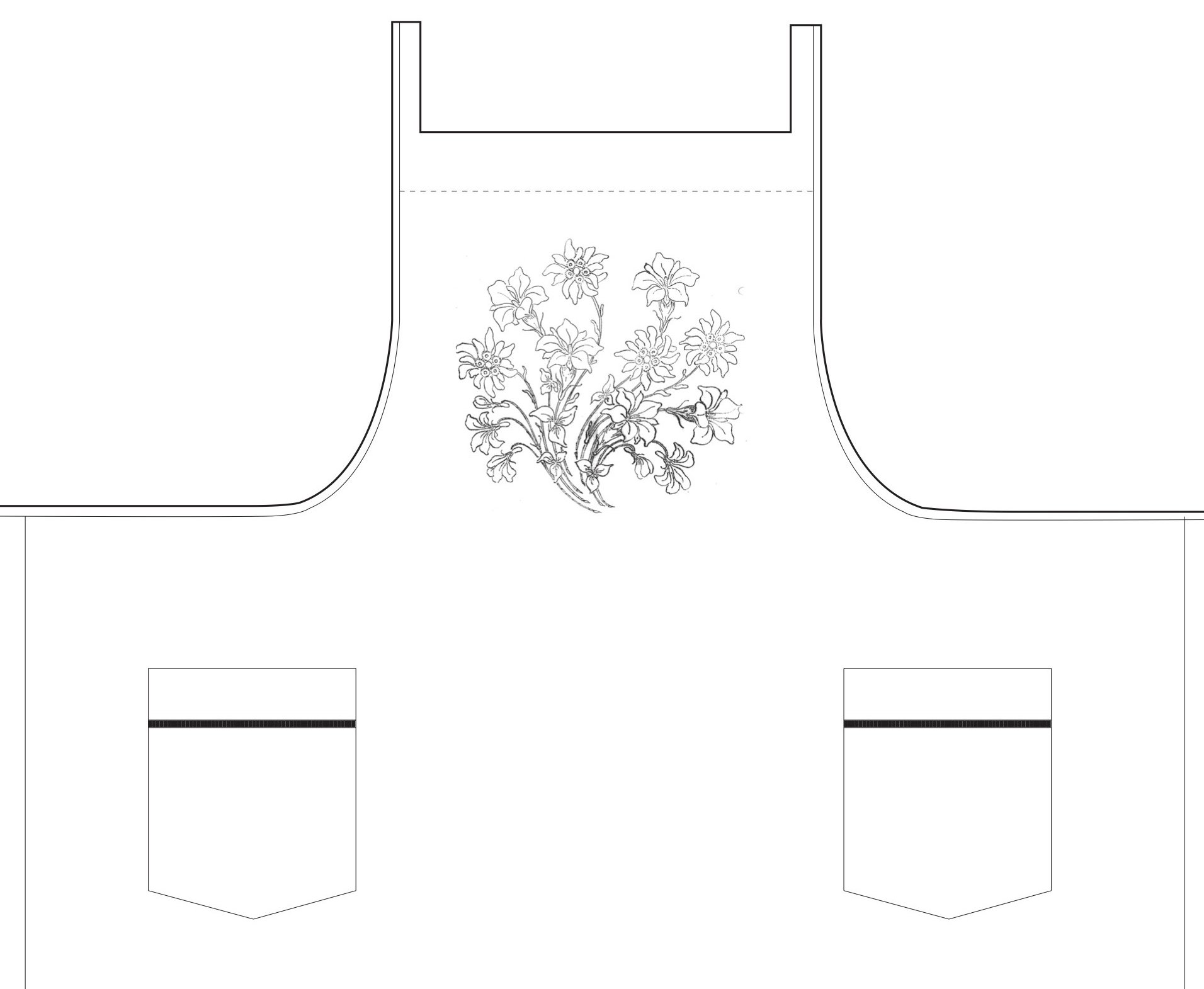 "Fleurs des Alpes" apron pattern