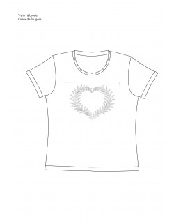T-shirt à broder "Coeur de Fougère"