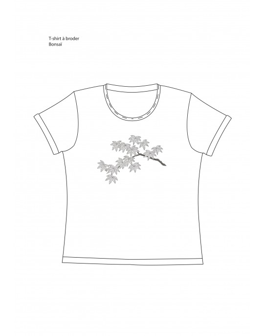 T-shirt à broder "Bonsaï"