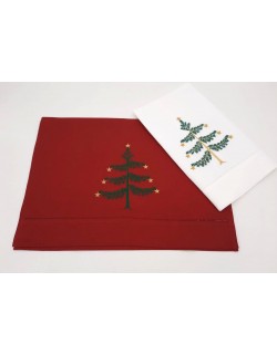 "Sapin" embroidered guest towels
