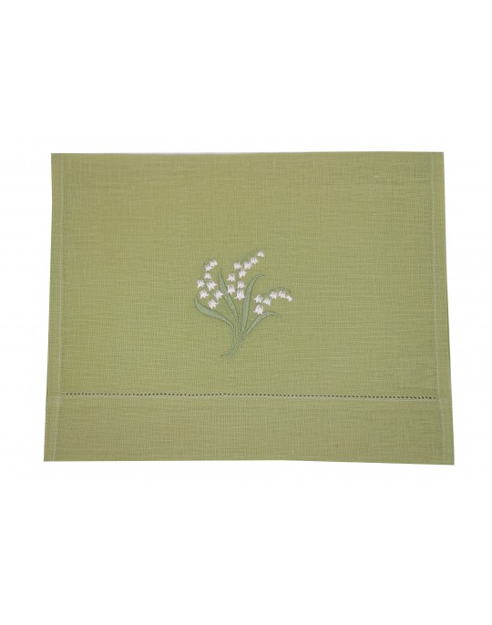 Serviettes d'invité brodée "Muguet"