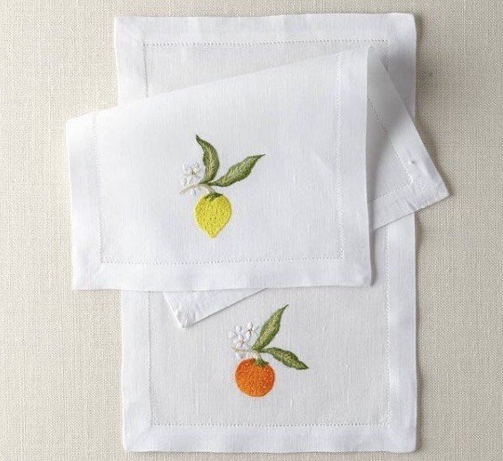 ORANGE & CITRON cocktail napkins