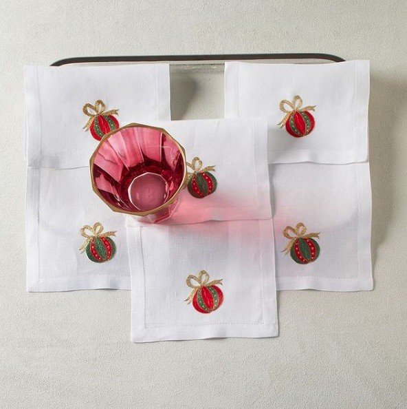 BOULES DE NOËL cocktail napkins