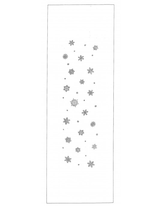 "Cristaux de neige" table runner pattern