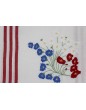 "Carte de France" embroidered dish cloth