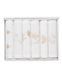 6 GOLD cocktail napkins