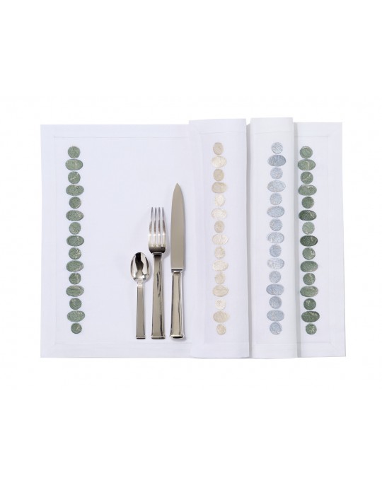 "Galets" placemat and napkin