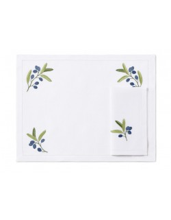 Set de table et serviette "Olives"