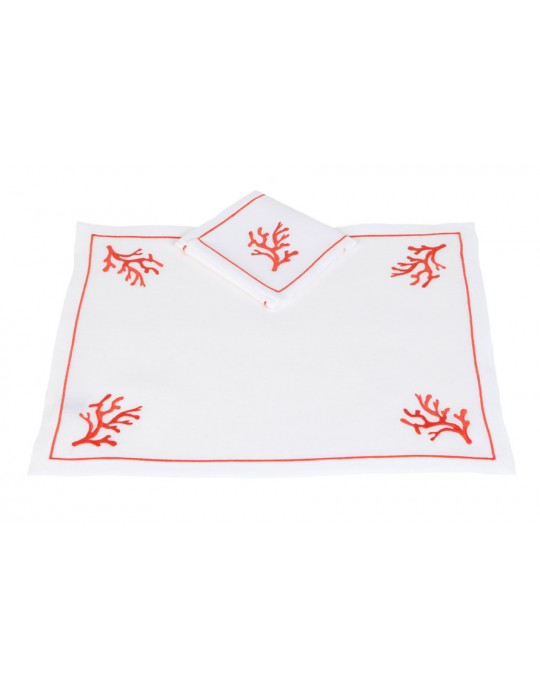 "Coraux" placemat and napkin