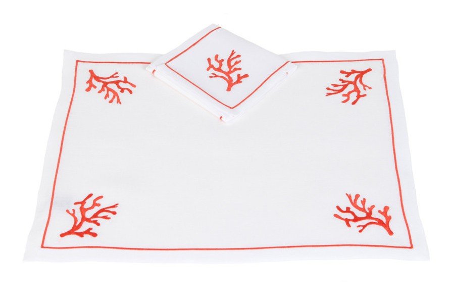 "Coraux" placemat and napkin