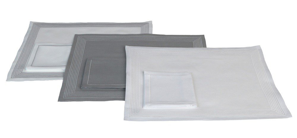 "Ambassade" grey version - placemat and napkin