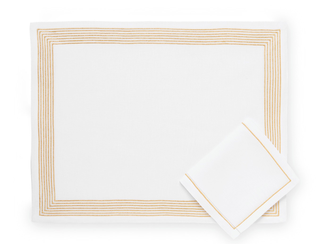 "Ambassade" gold and silver version - placemat and napkin