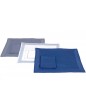 Set de table et serviette "Ambassade" version bleue