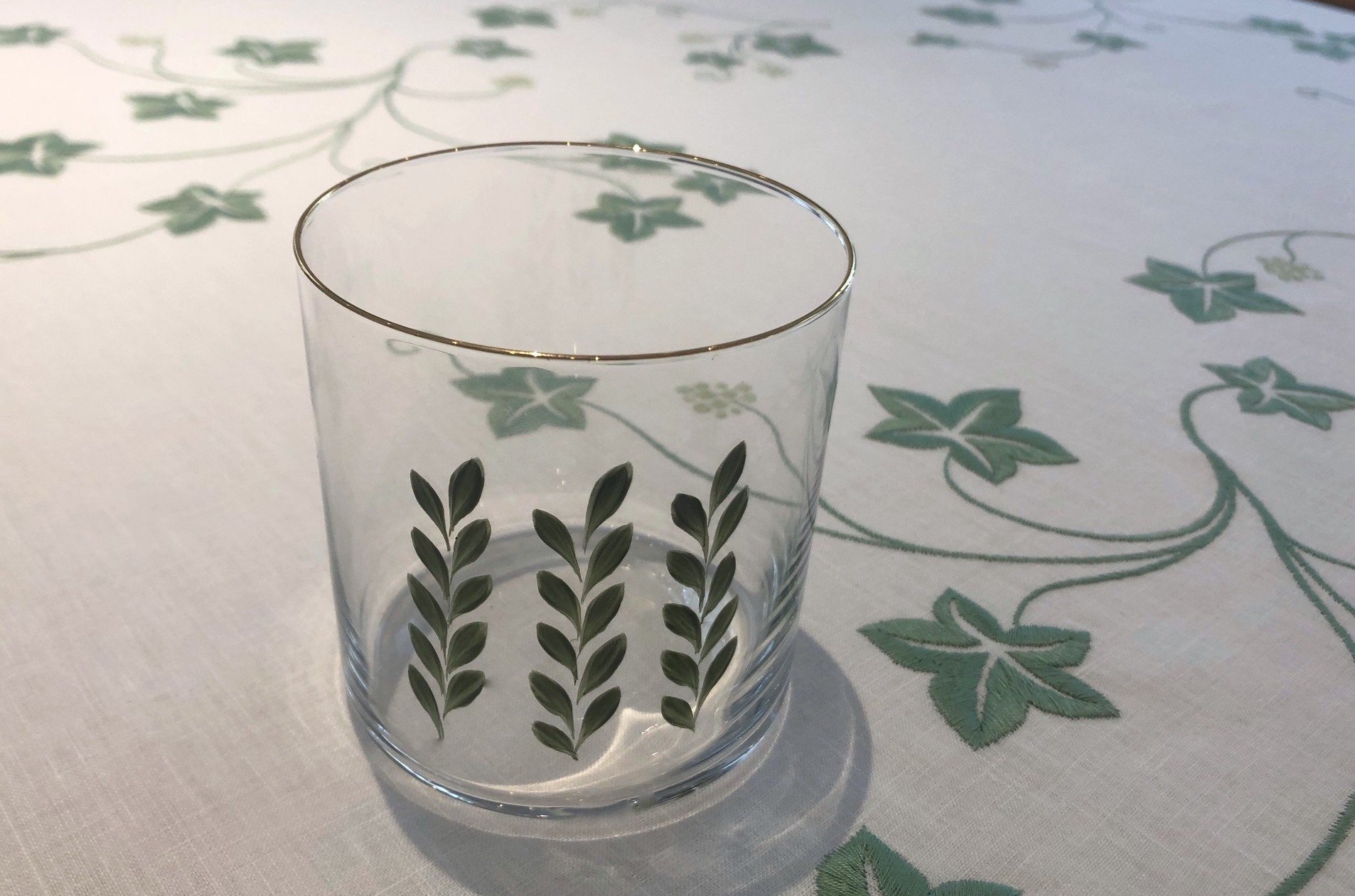 Verre "Garden party" peint à la main
