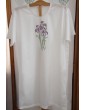 "Fleur d'Iris" embroidered night t-shirt