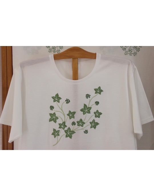 "Jardin Botanique" embroidered night t-shirt