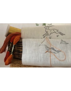 "Chasse" cocktail napkins pattern