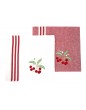 "Cerises" embroidered  dishcloths