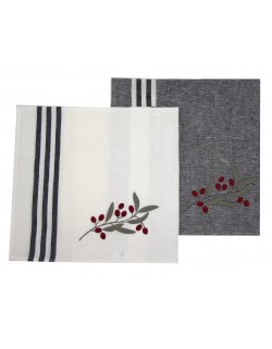 "Olives" embroidered dishcloth