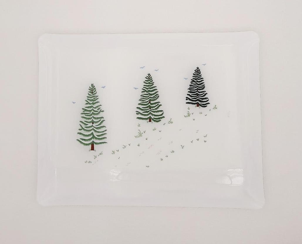 "Argentiere" embroidered tray